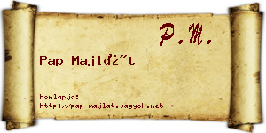 Pap Majlát névjegykártya